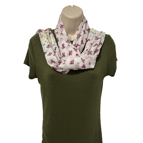 Cejon Womens 15X60" Sheer Fairy Grunge Bloomcore BOHO Scarf Pastel Spring Easter - Picture 5 of 7